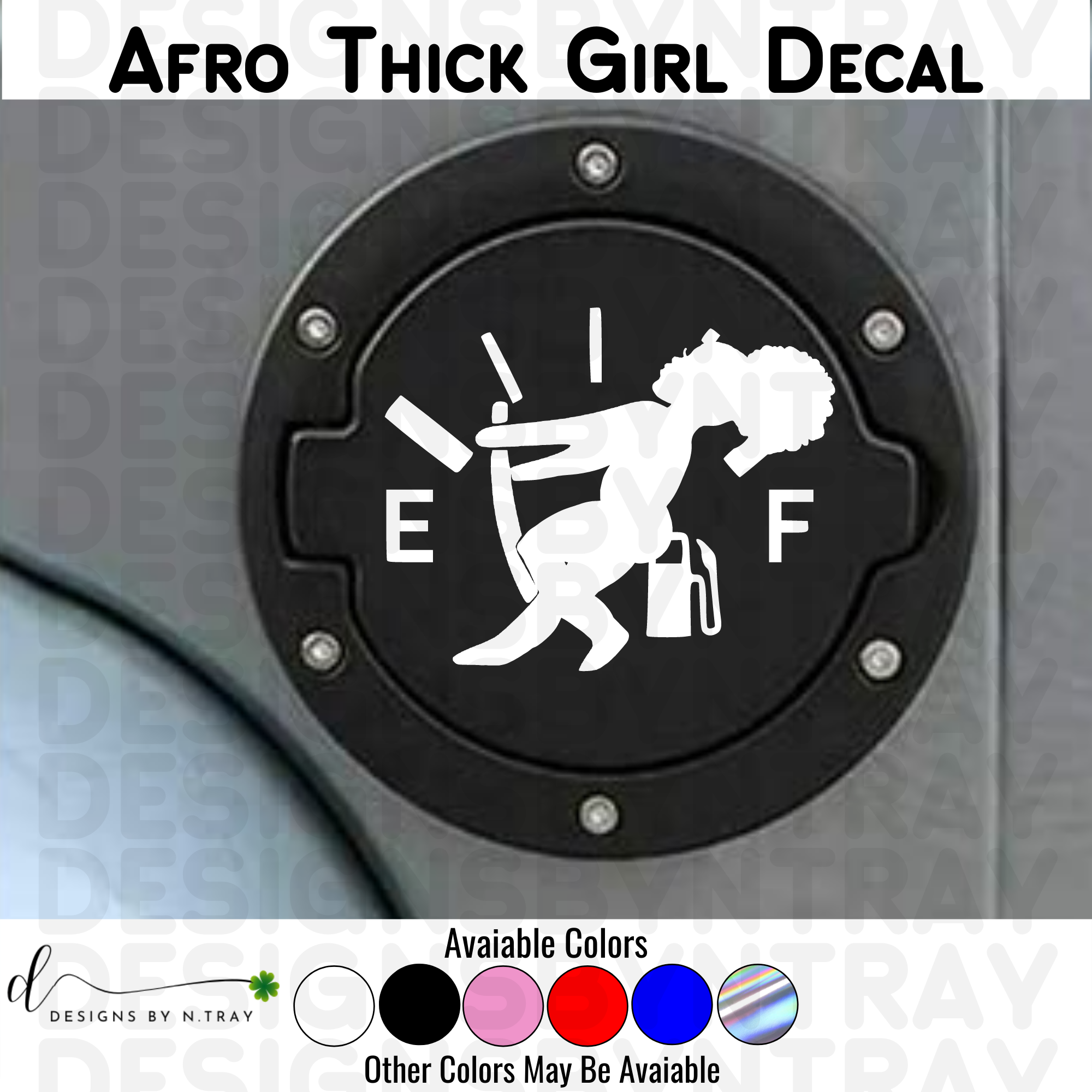Afro Girl-Thick Girl-Fuel Decal